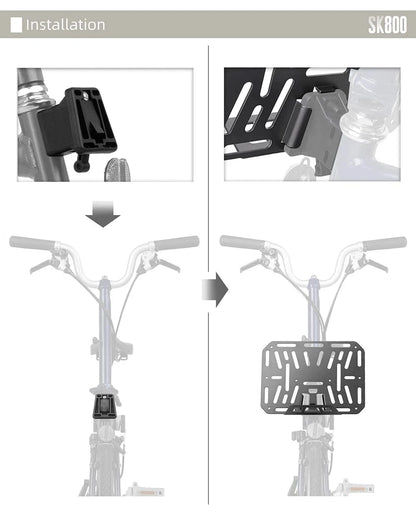 Bike & Bag Front Mount Adapter RHINOWALK - Brompton Front Mount Adapter for Bike Bags – Aluminium Alloy Bike Bag Carrier Block for Folding Bikes
