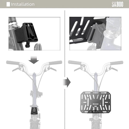 Bike & Bag Front Mount Adapter RHINOWALK - Brompton Front Mount Adapter for Bike Bags – Aluminium Alloy Bike Bag Carrier Block for Folding Bikes