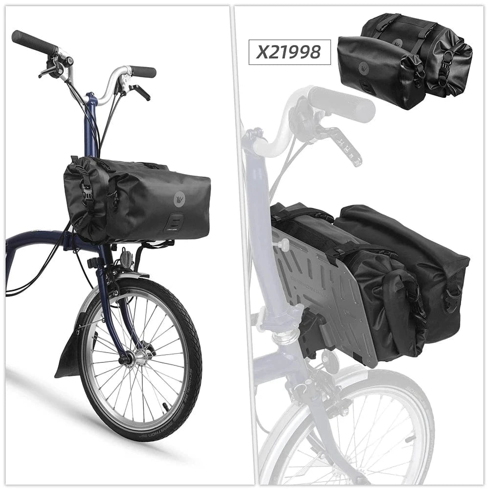 Bike & Bag Front Mount Adapter RHINOWALK - Brompton Front Mount Adapter for Bike Bags – Aluminium Alloy Bike Bag Carrier Block for Folding Bikes
