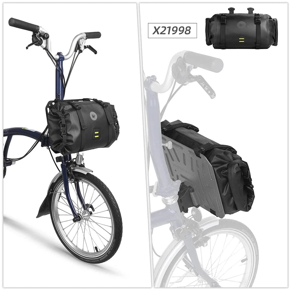 Bike & Bag Front Mount Adapter RHINOWALK - Brompton Front Mount Adapter for Bike Bags – Aluminium Alloy Bike Bag Carrier Block for Folding Bikes