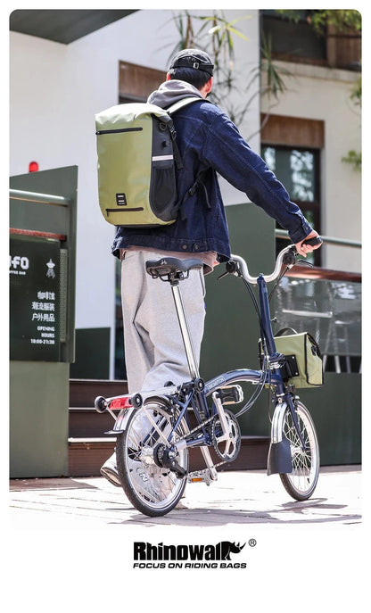 Bike & Bag Handlebar bag RHINOWALK -  Waterproof Handlebar Bag for Brompton Bikes (4L to 7L)