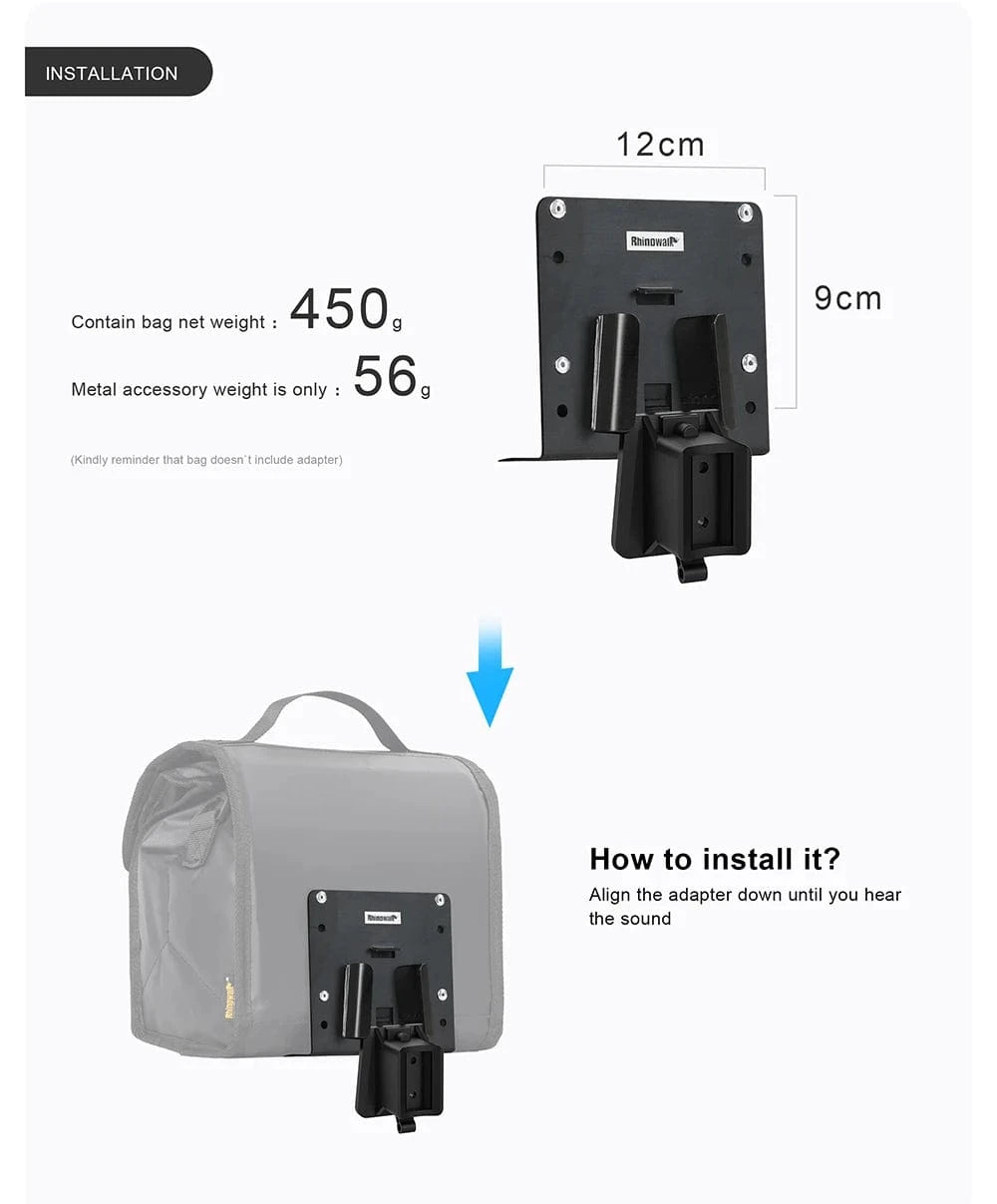 Bike & Bag Handlebar bag RHINOWALK -  Waterproof Handlebar Bag for Brompton Bikes (4L to 7L)