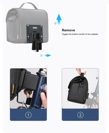 Bike & Bag Handlebar bag RHINOWALK -  Waterproof Handlebar Bag for Brompton Bikes (4L to 7L)