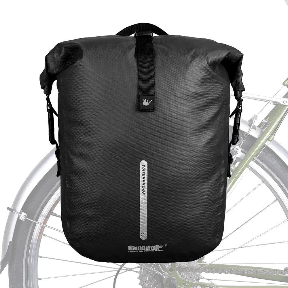 Bike & Bag Pannier Bags 20L Black RHINOWALK - Waterproof Pannier Bag (20L)