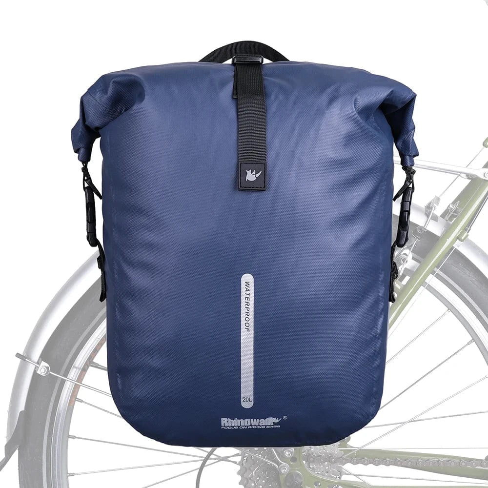 Bike & Bag Pannier Bags 20L Blue RHINOWALK - Waterproof Pannier Bag (20L)