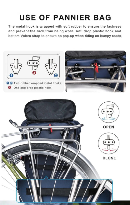 Bike & Bag Pannier Bags RHINOWALK - Waterproof Pannier Bag (20L)