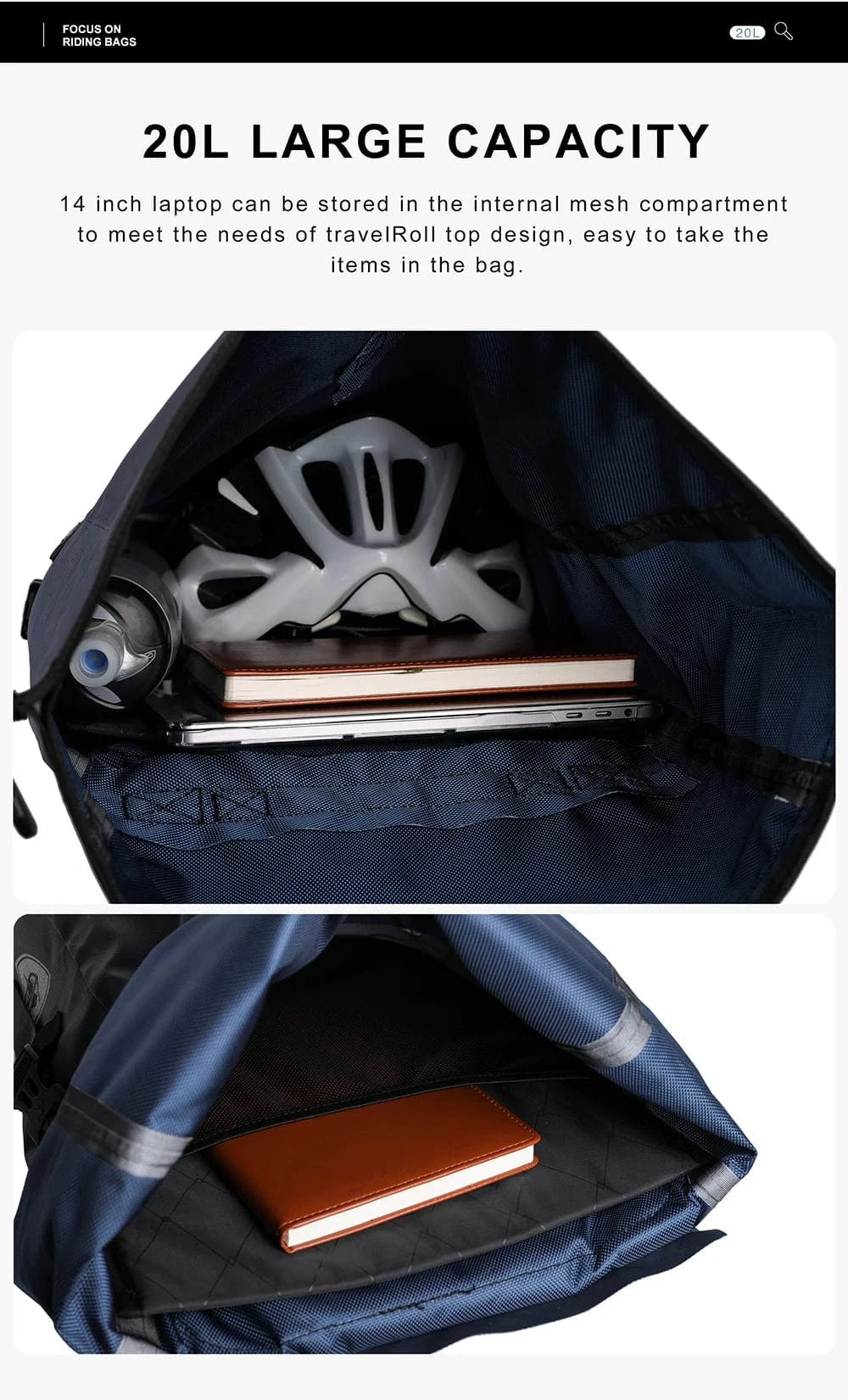 Bike & Bag Pannier Bags RHINOWALK - Waterproof Pannier Bag (20L)