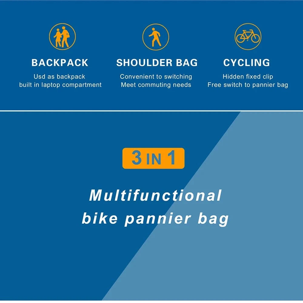 Bike & Bag Pannier Bags RHINOWALK - Waterproof Pannier Bag (20L)