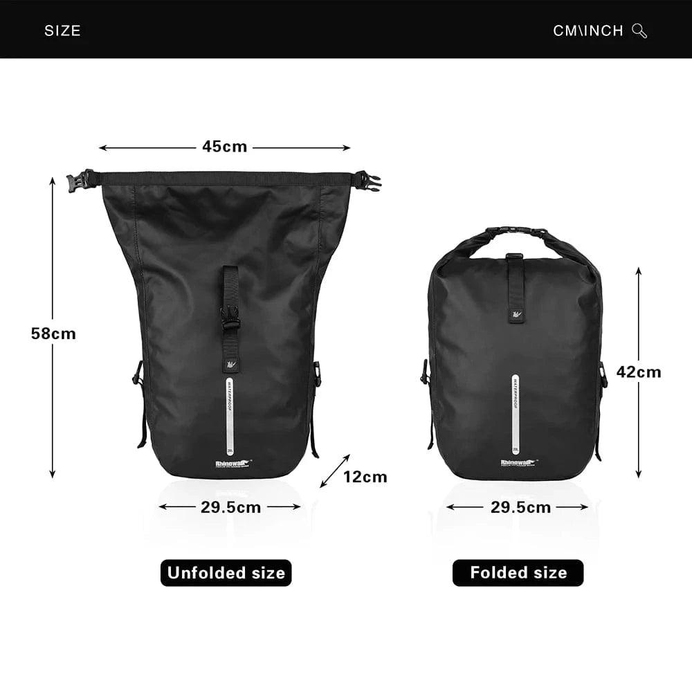 Bike & Bag Pannier Bags RHINOWALK - Waterproof Pannier Bag (20L)