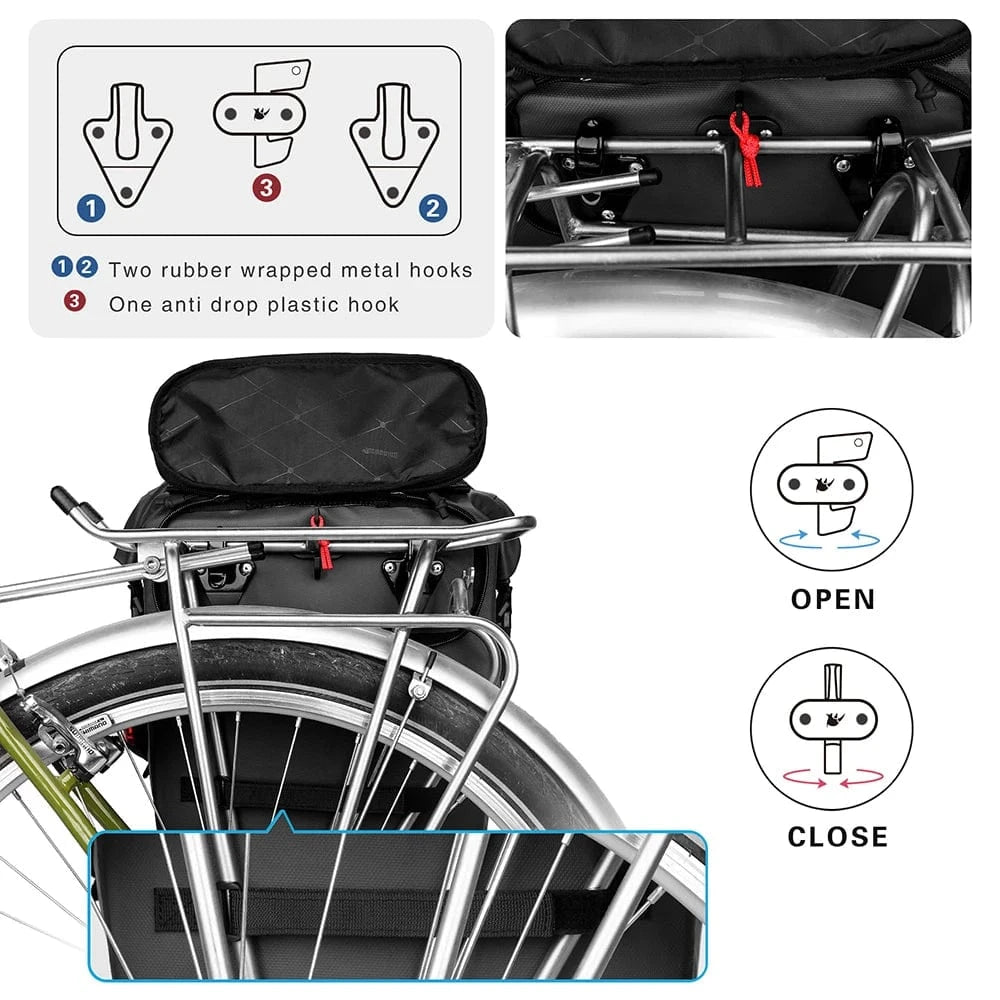 Bike & Bag Pannier Bags RHINOWALK - Waterproof Pannier Bag (20L)
