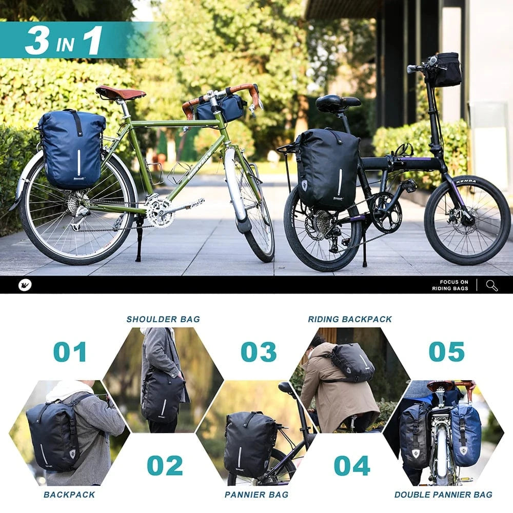 Bike & Bag Pannier Bags RHINOWALK - Waterproof Pannier Bag (20L)