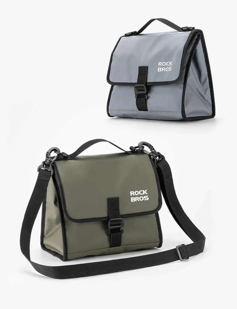Bike & Bag ROCKBROS Foldable Bag Insulated Bike Handlebar Bag Multi Functional 4-7L High Large Capacity Front Bag for Folding Bike