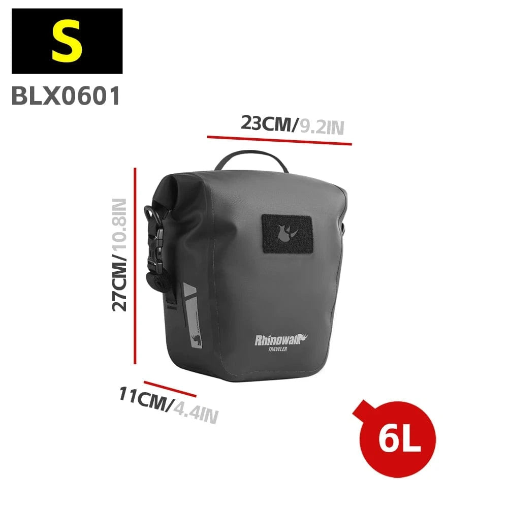 Bike & Bag S-6L / 2 Pieces RHINOWALK - 2025 Traveler Series Waterproof Pannier Bag (6L, 12L, 20L, 25L)