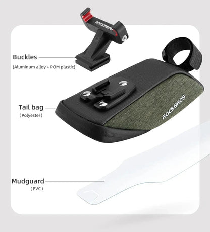 Bike & Bag Saddle Bags C53 ROCKBROS - Mini Bike Saddle Bag 0.4L with Built-in Mudguard