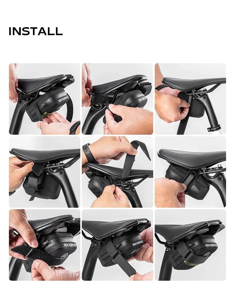 Bike & Bag Saddle Bags ROCKBROS - Mini Bicycle Tail Bag (0.35L) – Compact, Rainproof Saddle Bag