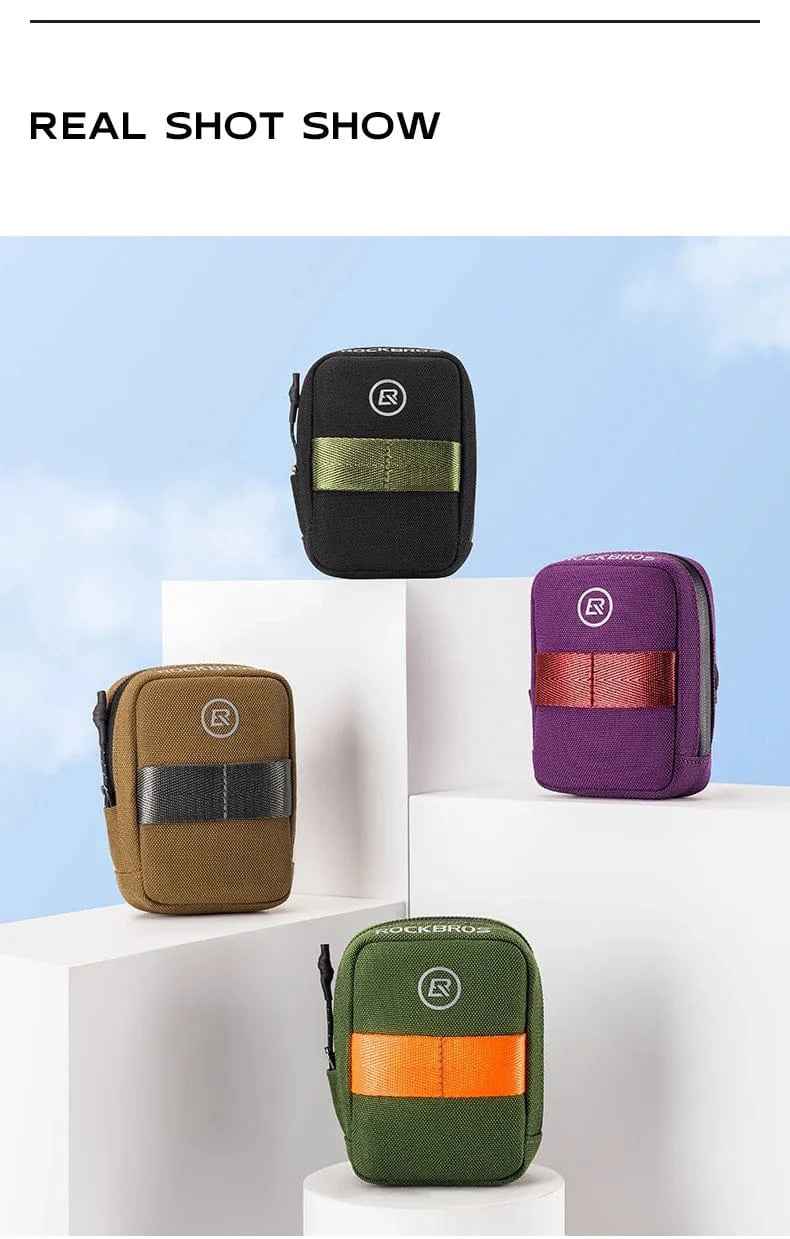 Bike & Bag Saddle Bags ROCKBROS - Mini Bicycle Tail Bag (0.35L) – Compact, Rainproof Saddle Bag