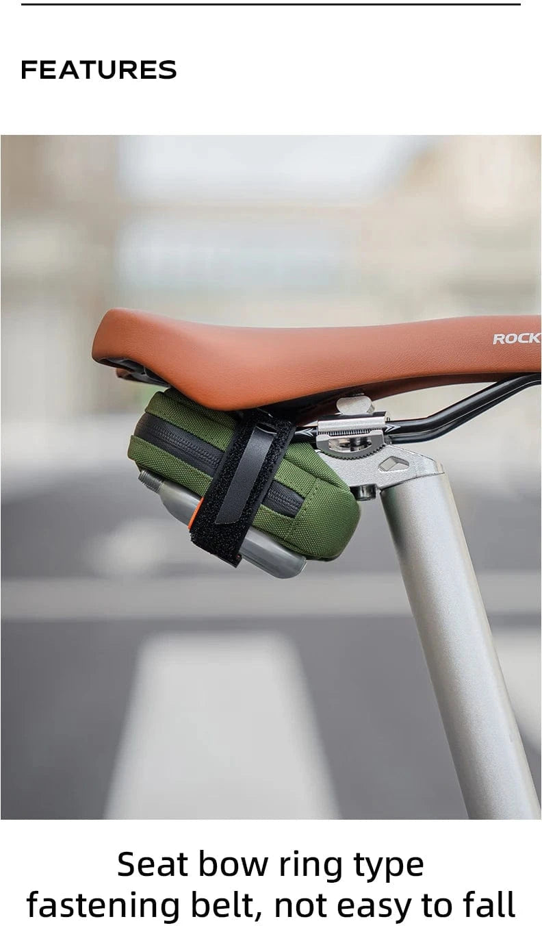 Bike & Bag Saddle Bags ROCKBROS - Mini Bicycle Tail Bag (0.35L) – Compact, Rainproof Saddle Bag