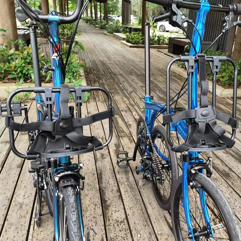 Bike & Bag TOUCH Bicycle S-Bag Alloy Front Rack For Brompton Folding Bike Shoulder Backpack Bag Row Skeleton Bascket Bike Parts