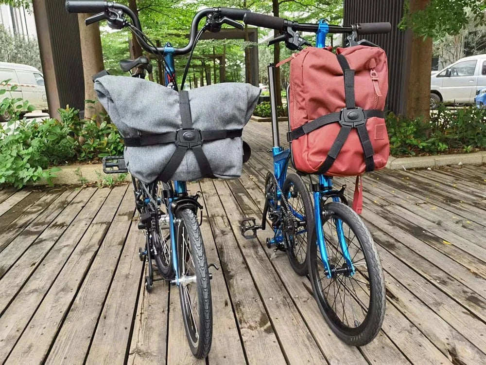Bike & Bag TOUCH Bicycle S-Bag Alloy Front Rack For Brompton Folding Bike Shoulder Backpack Bag Row Skeleton Bascket Bike Parts